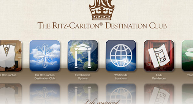 Ritz-Carlton Destination Club touch-screen digital sign